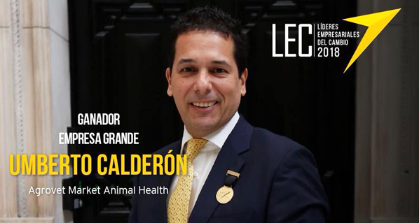 Umberto Calderón, CEO de Agrovet Market Animal Health, es reconocido como líder empresarial 