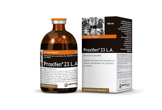Proxifen® 23 L.A. long action antibiotic - non steroidal antiinflamatory combination 