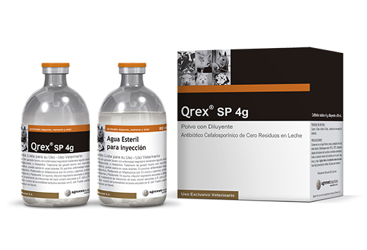 Qrex® SP 4g antibiótico cefalosporínico de cero residuos en leche 