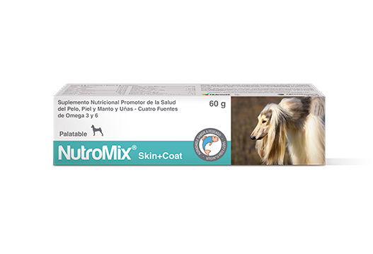 Nutromix® Skin + Coat suplemento nutricional promotor de la salud de piel, manto y uñas - cuatro fuentes de omega 3 y 6 