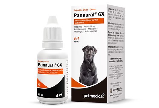 Panaural ® 6X antibiotic - antifungal - anti-inflammatory - anesthetic - antiallergic - antipruritic. 