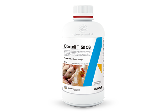 Coxuril T® 50 OS coccidicida efectivo contra todas las especies de eimeria incluyendo las resistentes a otros compuestos - alta concentración  