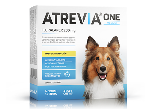 Atrevia® One Medium oral ectoparasiticide of immediate action of monthly application 