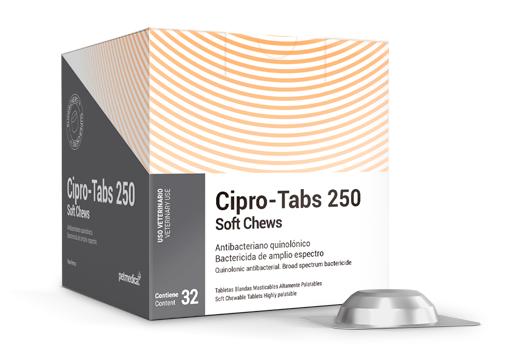 Cipro-Tabs 250 Soft Chews antibacteriano quinolónico 