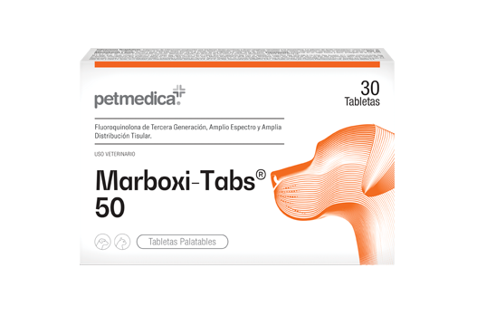 Marboxi-Tabs® 50 third generation fluoroquinolone, broad spectrum and wide tissue distribution 