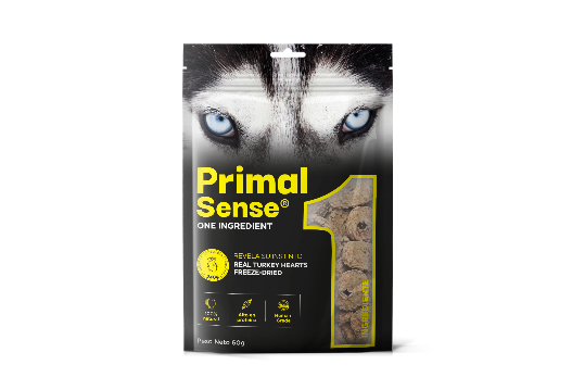 Primal Sense® One Ingredient® Real Turkey Hearts bocadito / snack