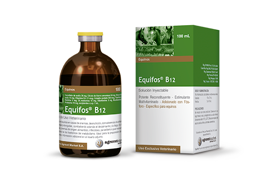 Equifos® B12 multi-reconstituyente adicionado con fósforo exclusivo para equinos 