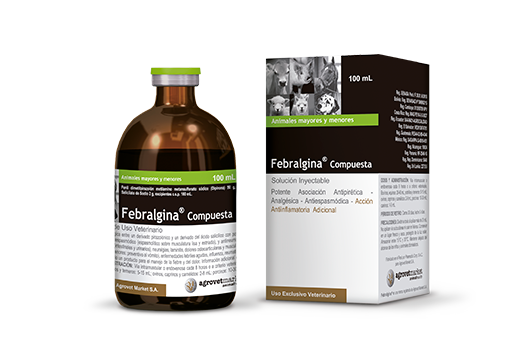 Febralgina® Compuesta | Piralgina Compuesta antipirético, antiespasmódico, analgésico, antiinflamatorio 
