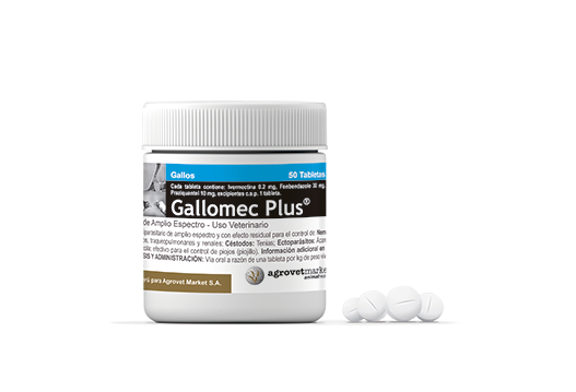 Gallomec Plus® antiparasitario de amplio espectro para gallos de pelea 